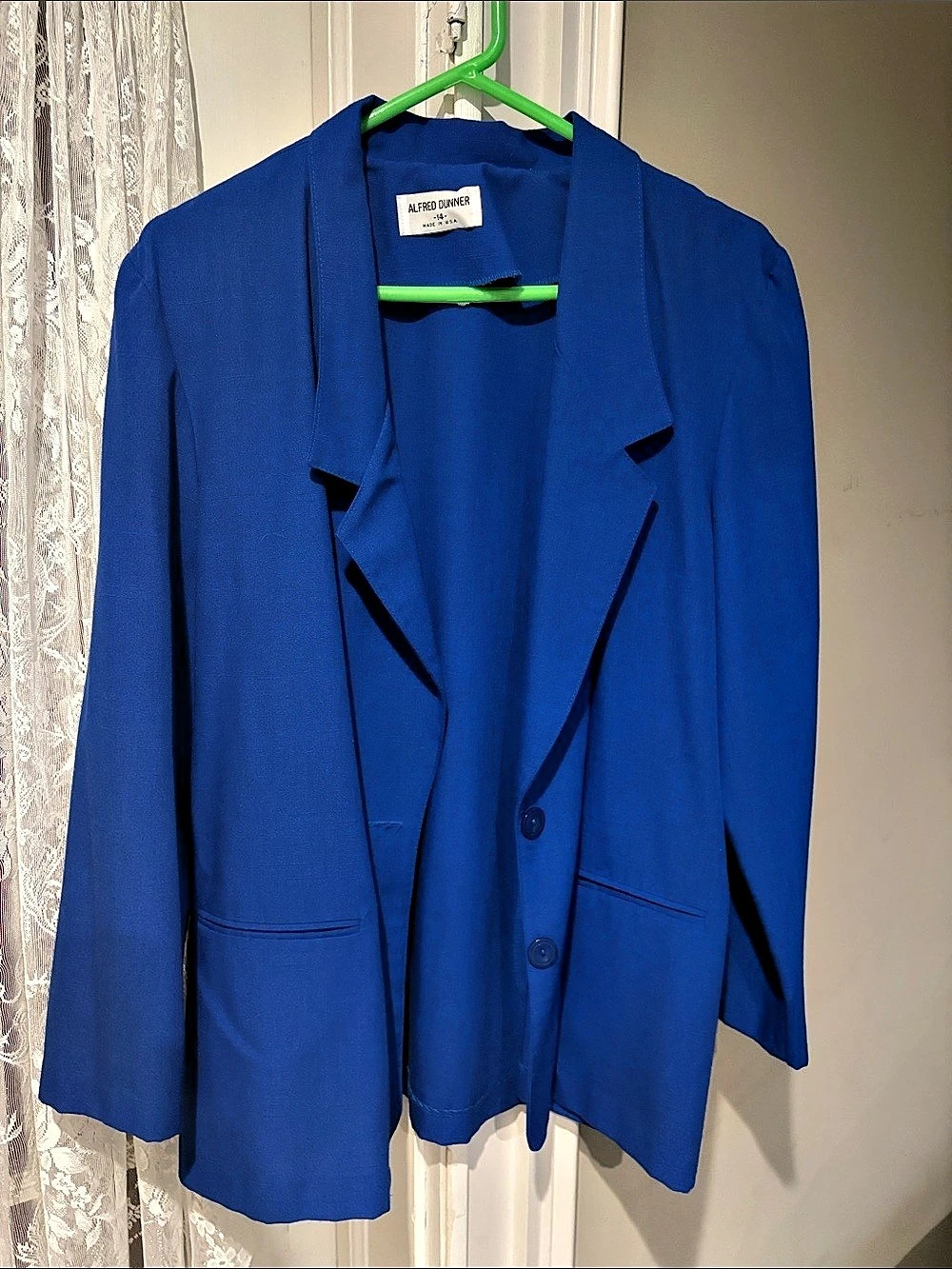 Alfred Dunner Blue Blazer Size 14 Like New